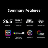 MSI MAG 273QP QD-OLED X24 27" 2K QHD 240Hz 0.03ms OLED Gaming Monitor